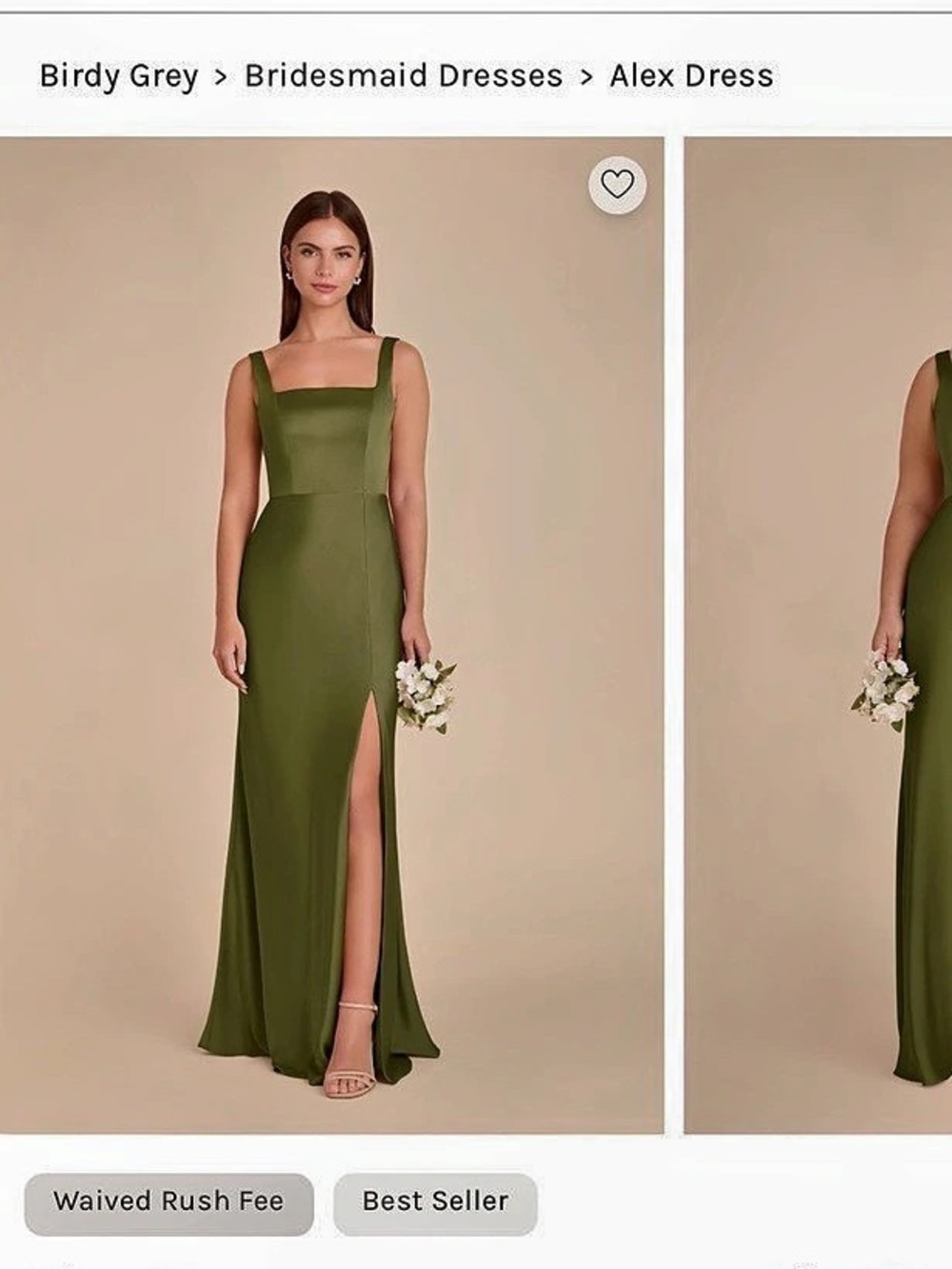 Birdy Grey Alex Dress Olive Green Maxi Dress